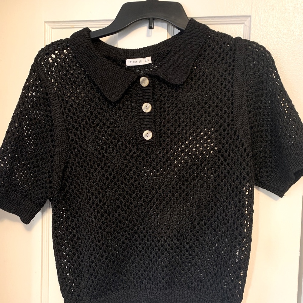 Open Knit Polo